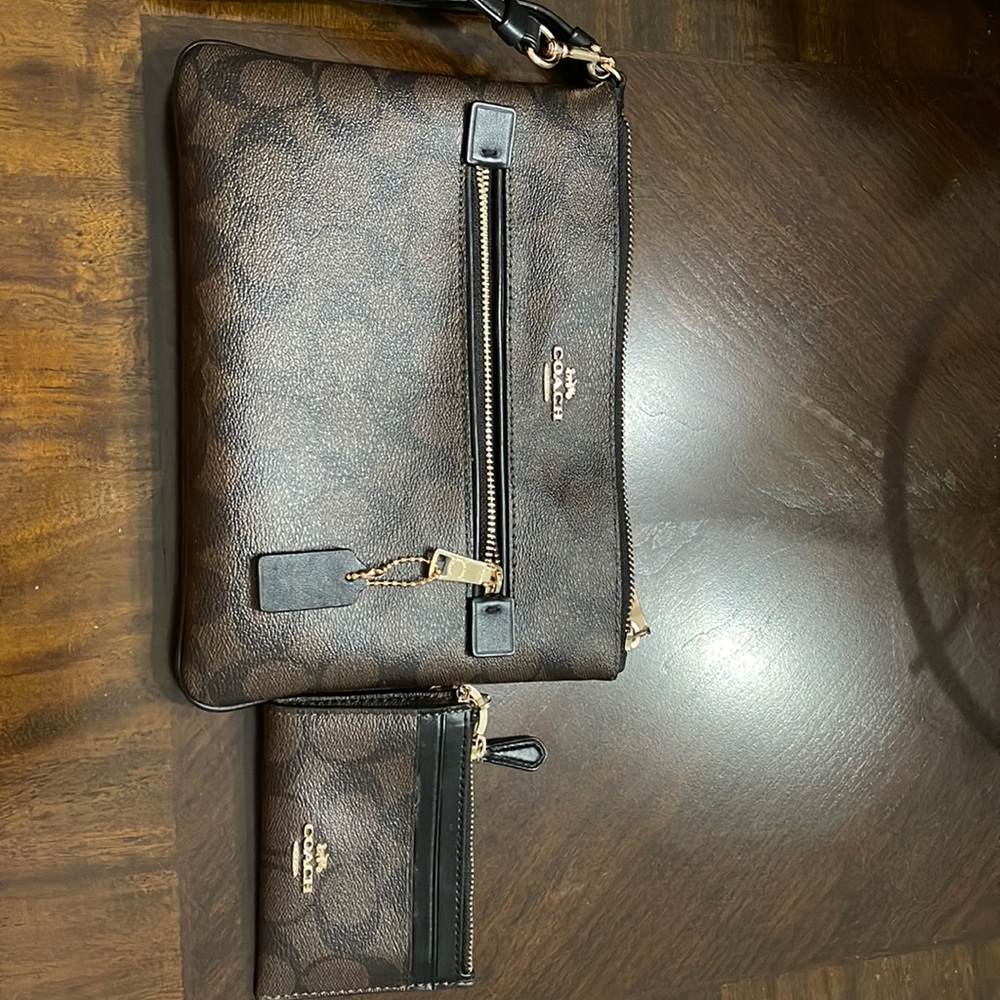Coach wristlet and card wallet